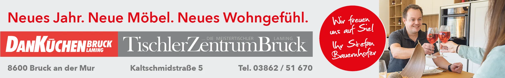 Neues Jahr. Neue Möbel. Neues Wohngefühl. TischlerZentrumBruck.