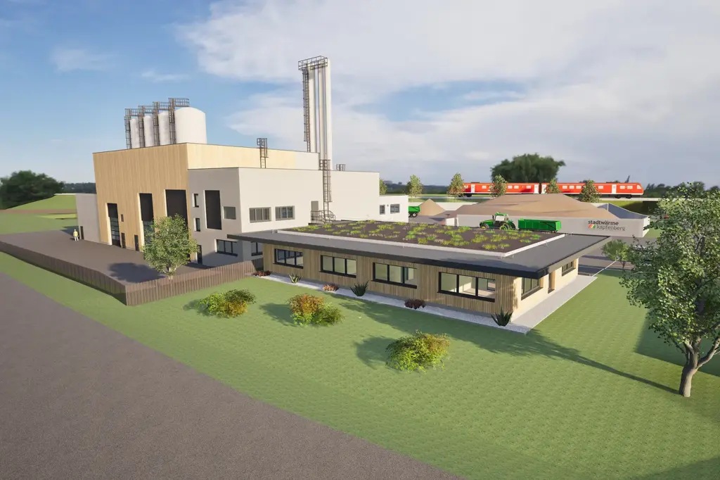 Eine Visualisierung eines Heizwerkes.