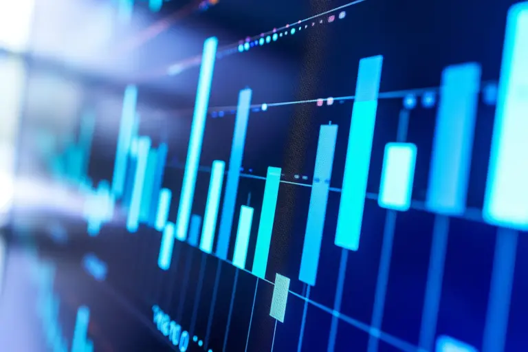 Eine Balkengrafik auf einem Bildschirm