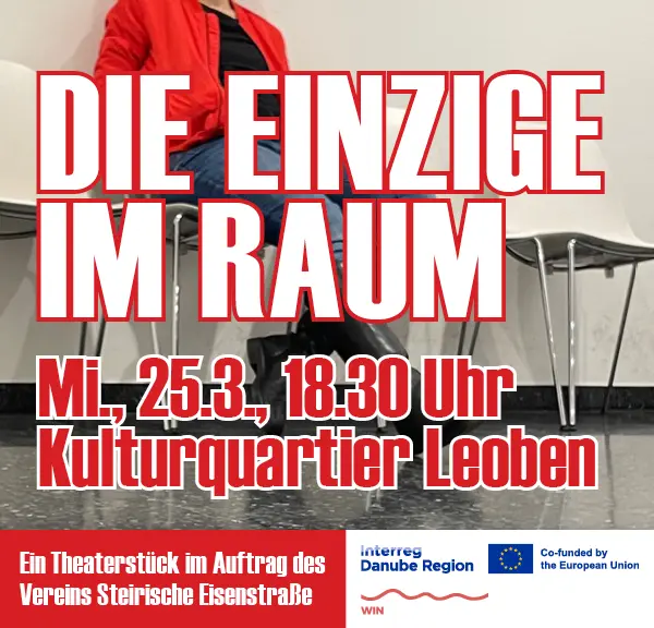 Die Einzige im Raum. Theaterstück am Mittwoch, 25. März 2026, im Kulturquartier Leoben