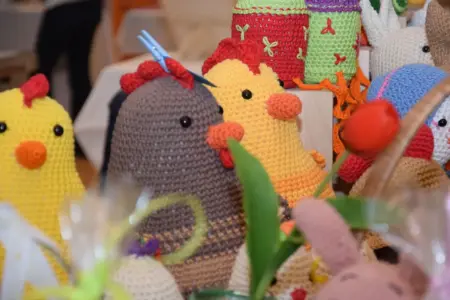 Gehäkelte Küken für Ostern.