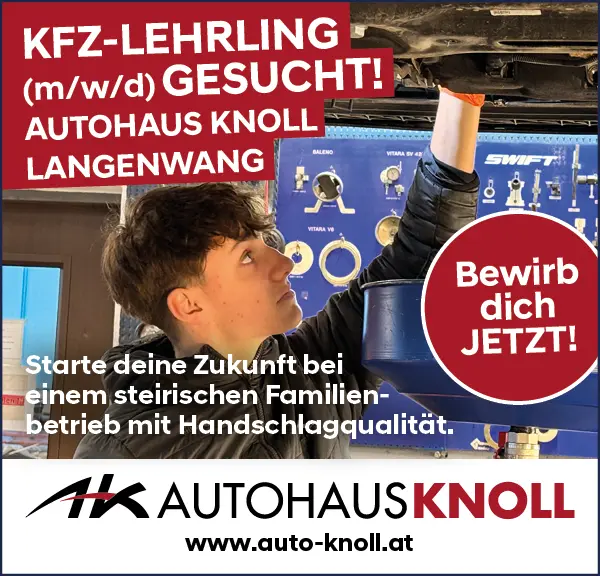 Autohaus Knoll in Langenwang sucht KFZ-Lehrling (m/w/d)