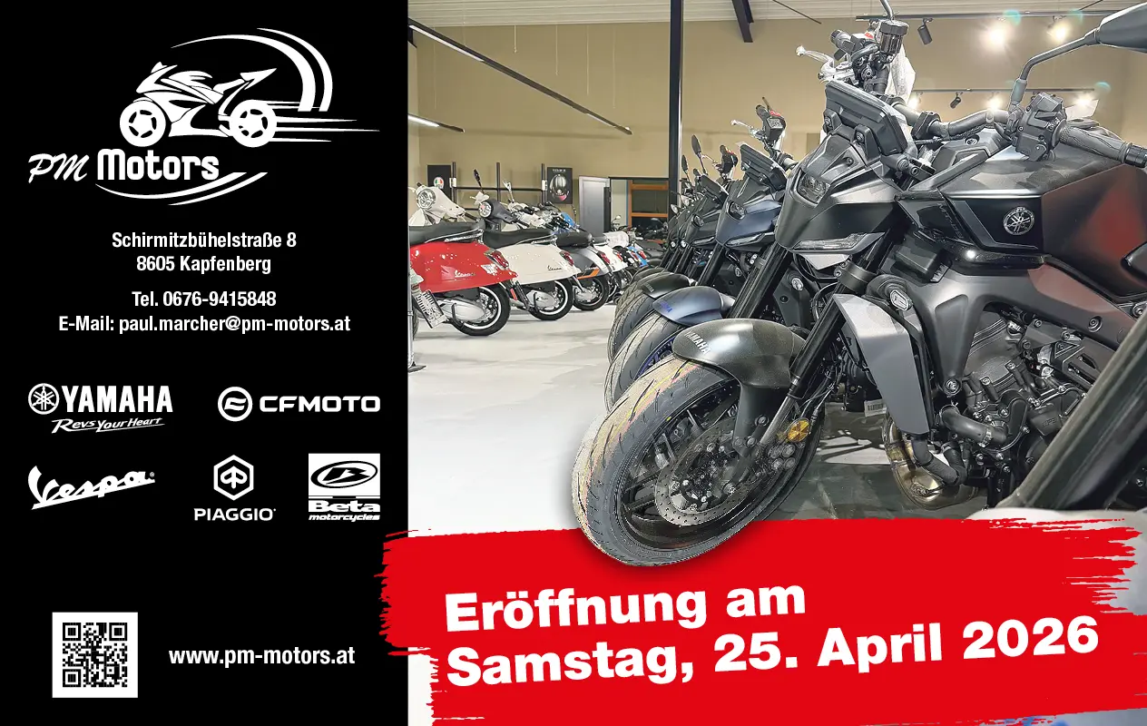 PM Motors – Eröffnung am Samstag, 25. April 2026
