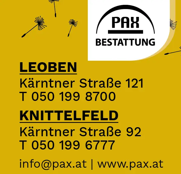 Pax Bestattung in Leoben und Knittelfeld