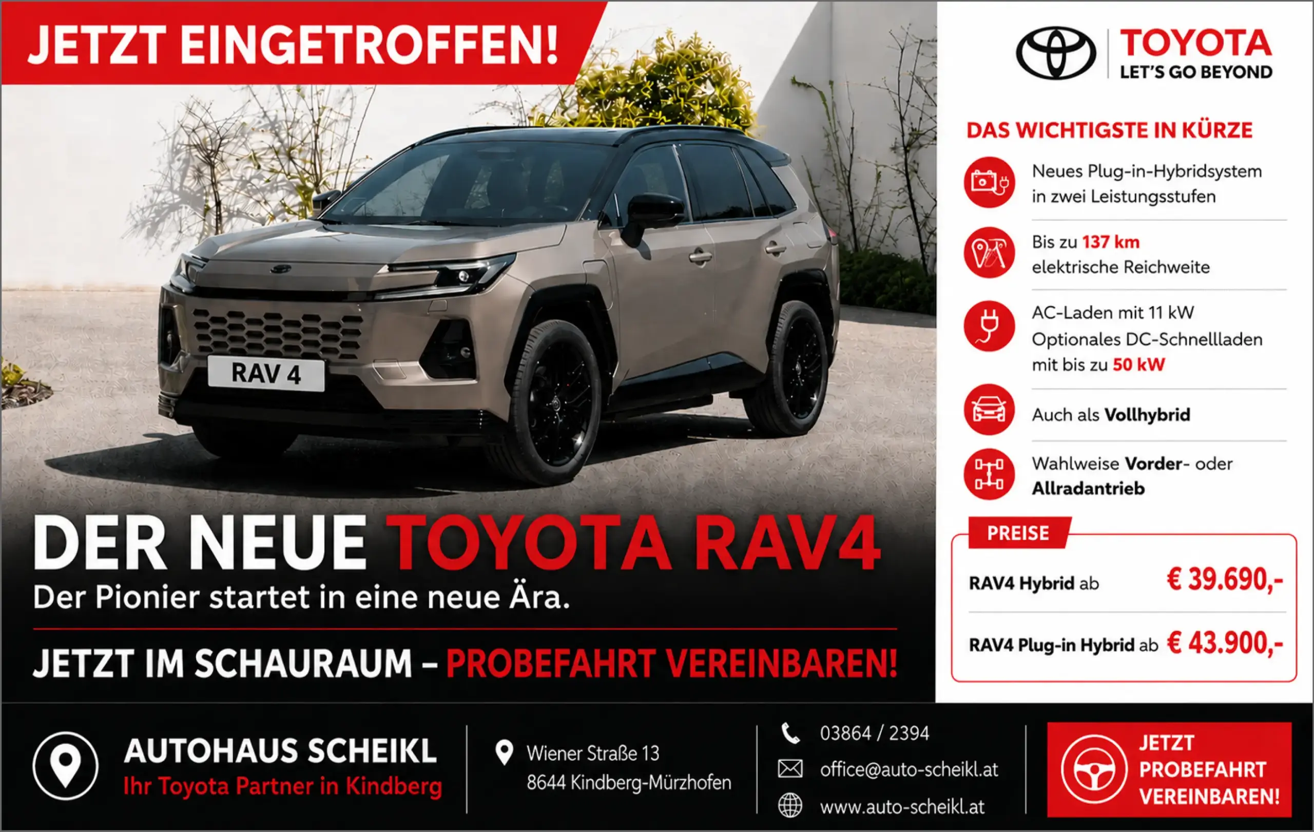 Der neue Toyota RAV4 im Autohaus Scheikl