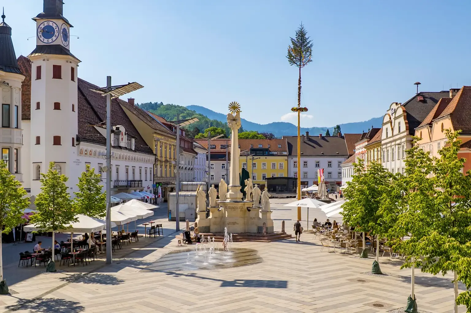 Der Hauptplatz der Stadt Leoben