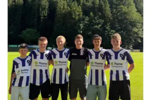 Sechs Spieler des SC Gußwerk.