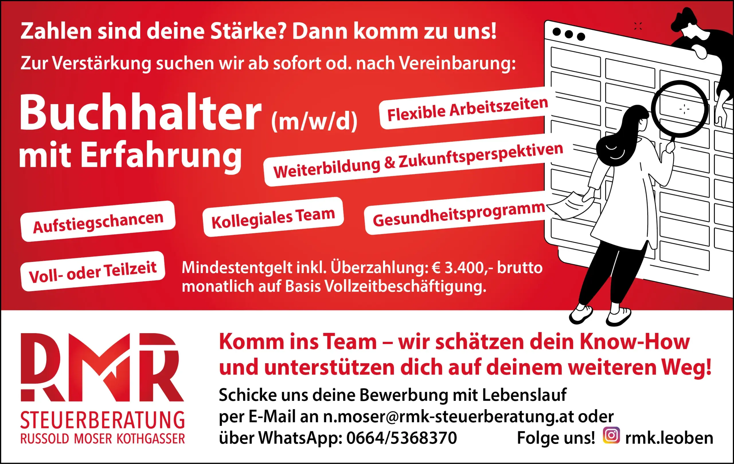 RMK Steuerberatung sucht Buchhalter (m/w/d)