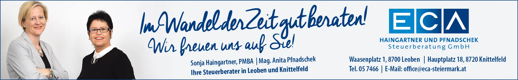 ECA Haingartner und Pfnatschek Steuerberatung GmbH – Im Wandel der Zeit gut beraten!