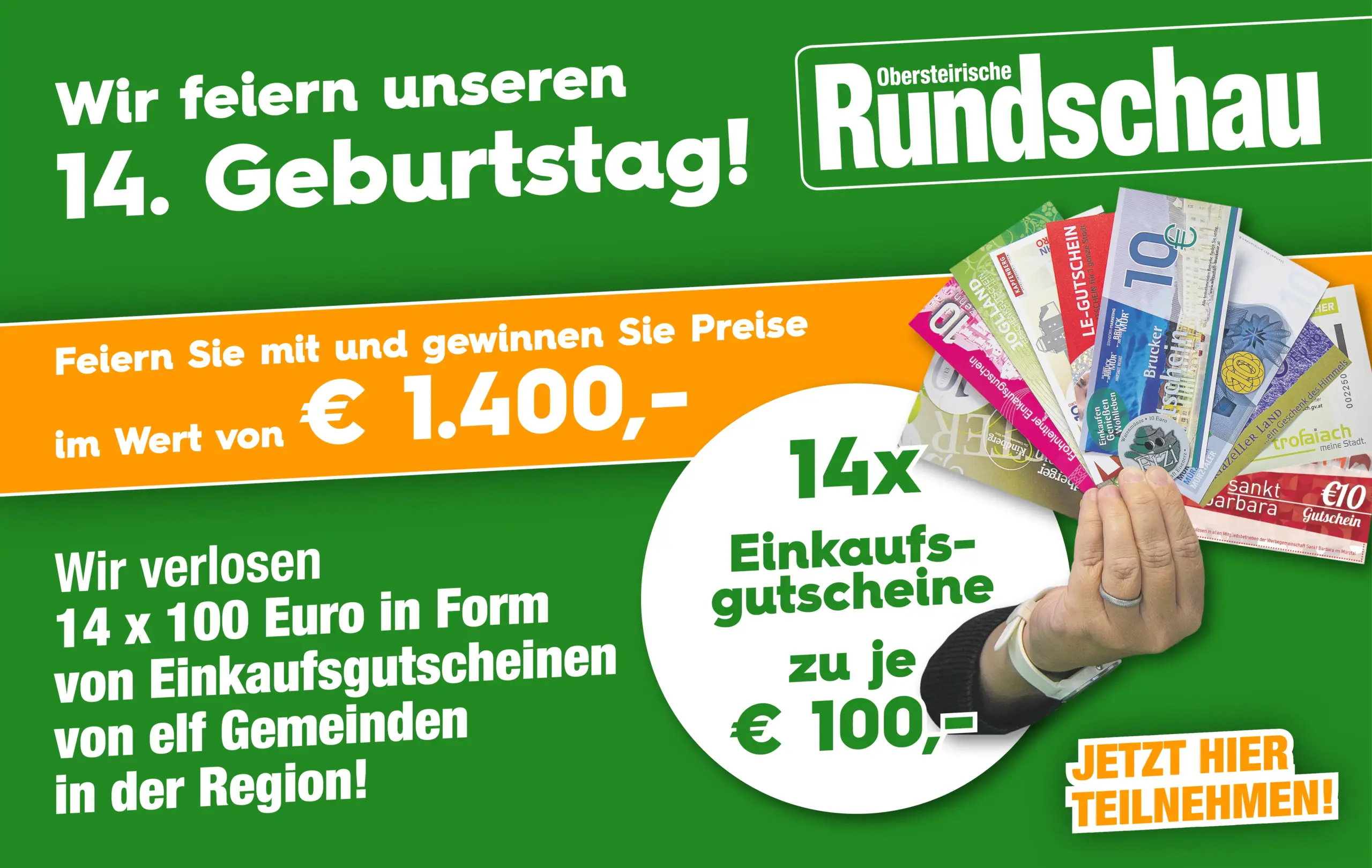 Gewinnspiel 14 Jahre Rundschau