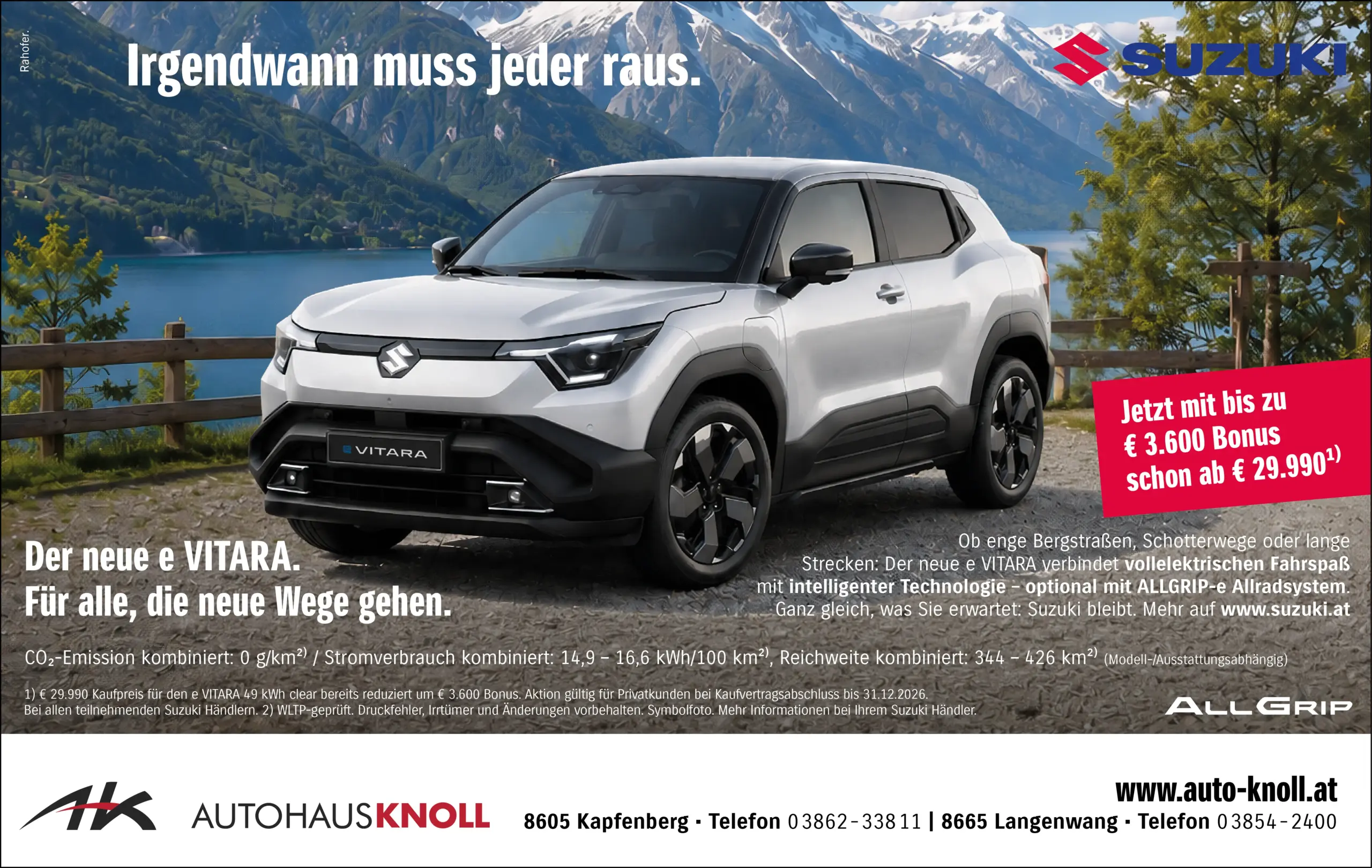 Der neue Suzuki e Vitara jetzt im Autohaus Knoll